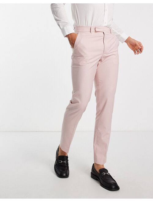 ASOS DESIGN slim smart pants in pink