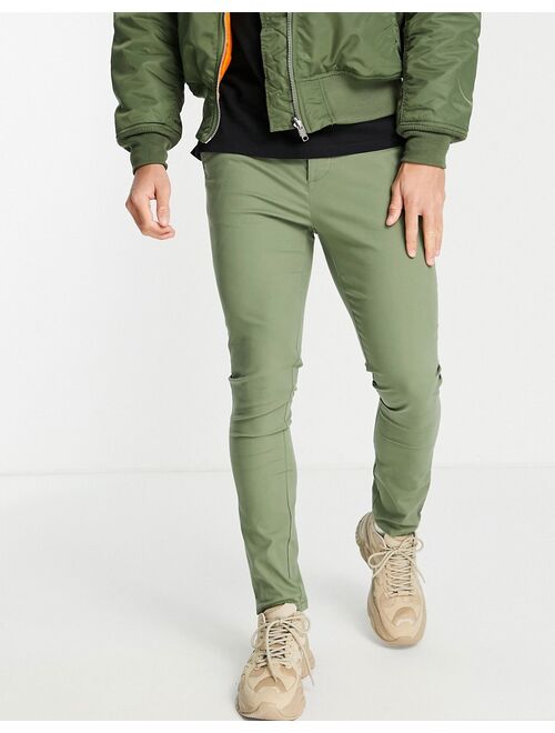 ASOS DESIGN super skinny chinos in khaki