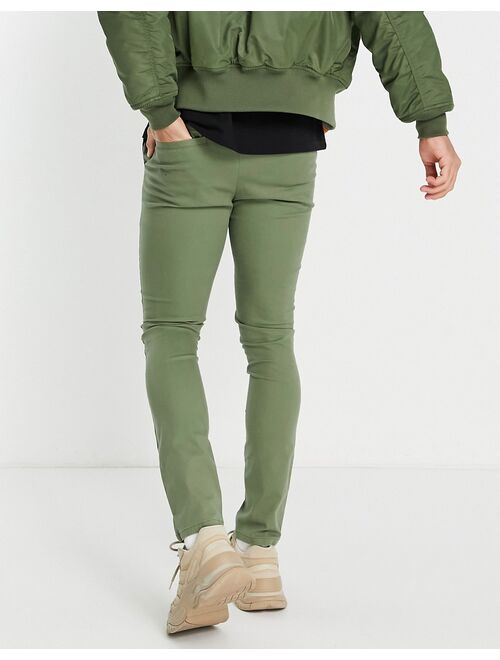 ASOS DESIGN super skinny chinos in khaki