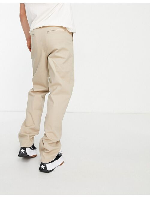 ASOS DESIGN relaxed chinos in beige