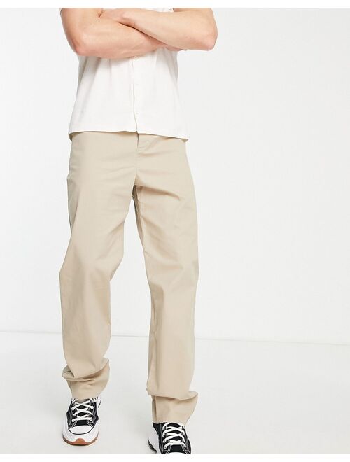 ASOS DESIGN relaxed chinos in beige