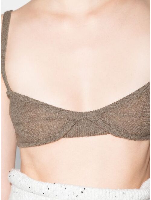 KHAITE Eda knitted cashmere bralette