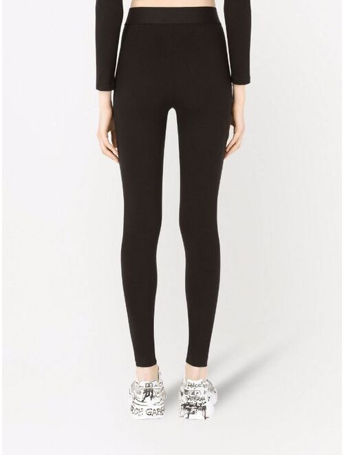 Dolce & Gabbana stretch-fit logo waistband leggings