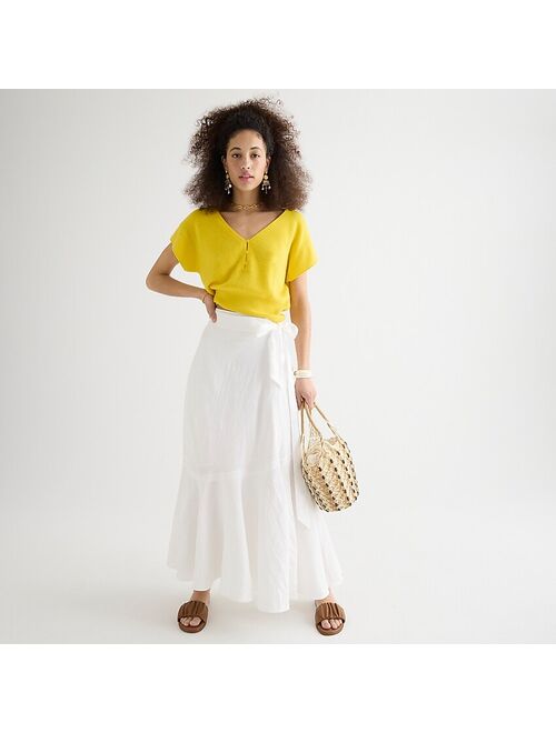 J.Crew Linen wrap skirt