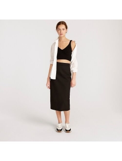 No. 3 Pencil skirt in bi-stretch cotton