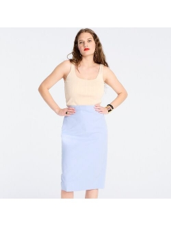 No. 3 Pencil skirt in bi-stretch cotton