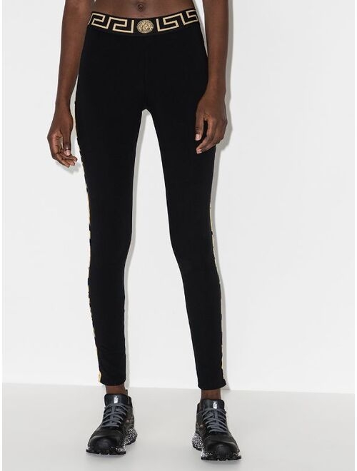 Versace Grecca border baroque stripe leggings