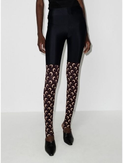 Marine Serre Crescent Moon trompe L'Oeil leggings