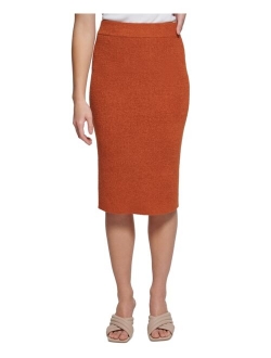 Women's Sweater Knit Pencil Skirt