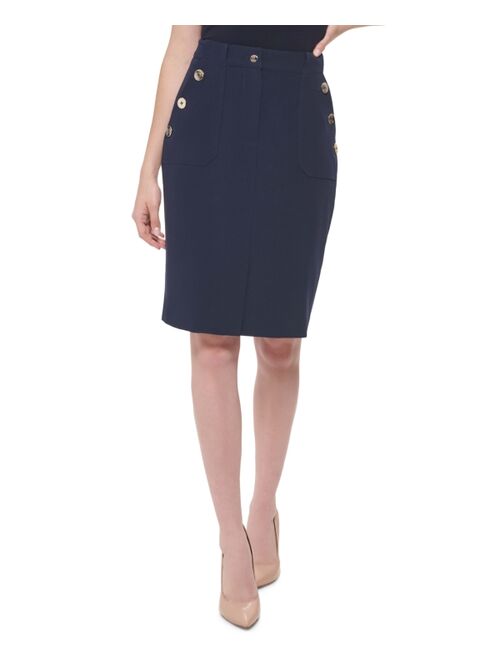 Tommy Hilfiger Women's Sailor-Button Pencil Skirt