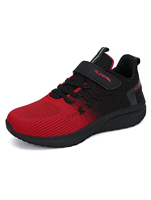 RUMPRA Boys Girls Running Shoes Kids Lightweight Breathable Strap Athletic Walking Sneakers