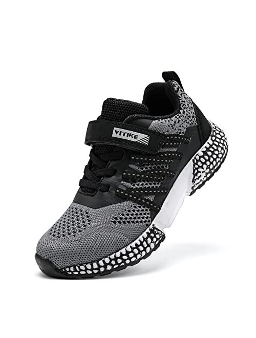 Vituofly Boys Sneakers Kids Running Shoes Girls Mesh Fitness Shoe Indoor Training Sneaker Lightweight Outdoor Sports Athletic Tennis Shoes for Little Kid/Big Kid