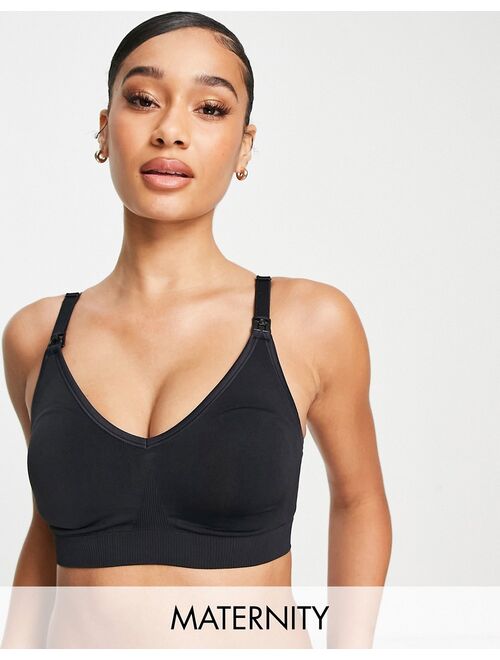 Bravado Body Silk recycled nylon soft seamless nursing bra in black