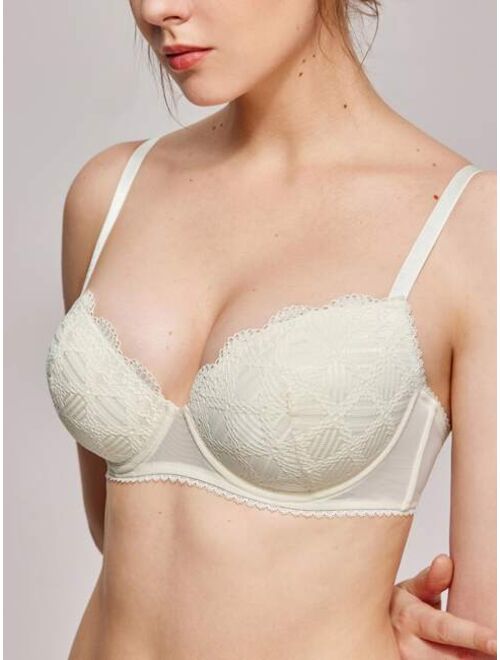 Shein Luvlette Double Up Lace Push Up Bra