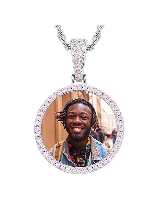 YIMERAIRE Chain Pendant Hip Hop Jewelry Picture Pendant Necklace for Men with Tennis Chain Angel Wing Necklace with Pendant Custom Jewelry