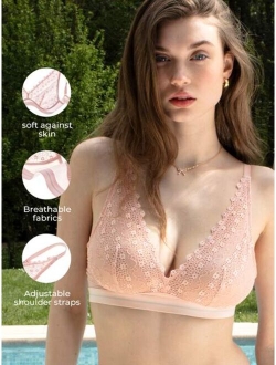 Luvlette Enchanted Garden Delicate Floral Wireless Bra