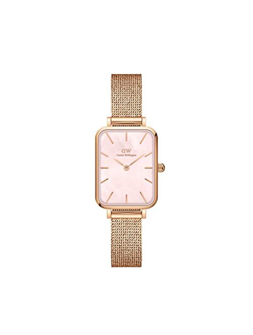 Daniel Wellington Quadro Melrose Watch, Rose Gold Mesh Bracelet, 20x26mm