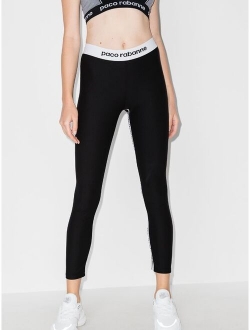 Paco Rabanne logo-print leggings