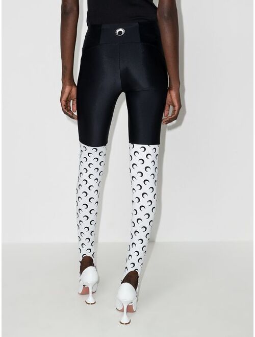 Marine Serre Crescent Moon trompe L'Oeil leggings