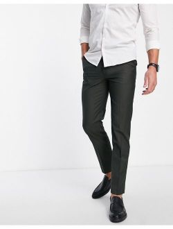 slim smart pants in forest green