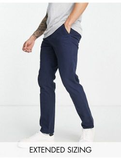 slim chinos in navy