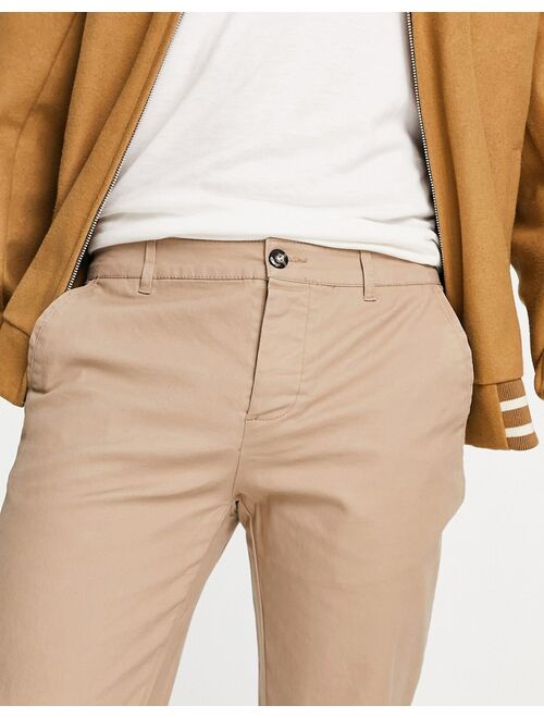 ASOS DESIGN slim chinos in stone