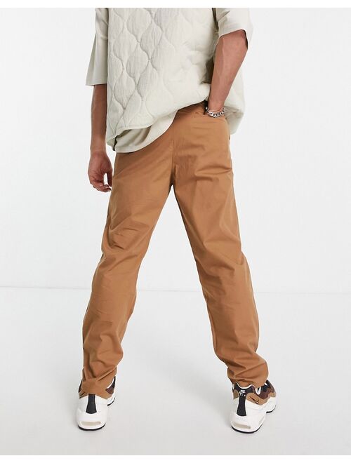 ASOS DESIGN lightweight skater fit pants in brown