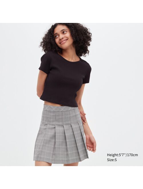 UNIQLO Pleated A-Line Mini Skirt