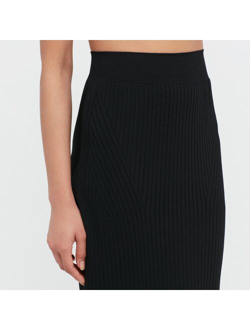 UNIQLO 3D Knit Ribbed Back Slit Skirt (Mame Kurogouchi)