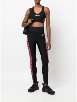 Greca print performance leggings