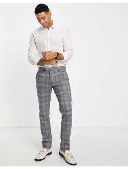 Twisted Tailor Jose skinny suit pants in gray prince of wales check