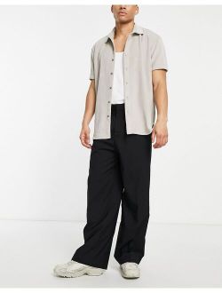 Weekday Uno oversized suit pants in black