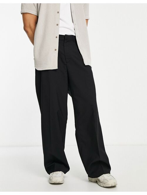 Weekday Uno oversized suit pants in black