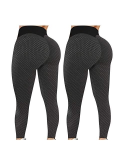 Reosse Leggings for Women - 2 Pack High Waist Yoga Pants for Women