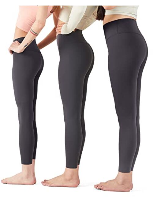 Ama Larsi Women V Cross Waist Yoga Leggings with 3 Pockets High Waisted Gym Leggings for Women Yoga Pants