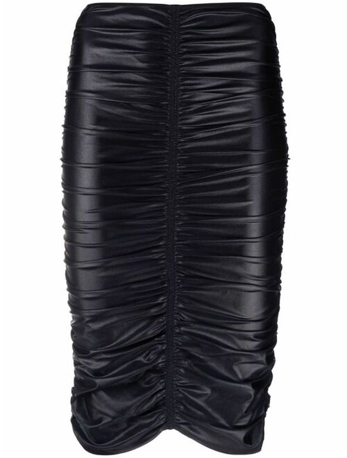 Alexander Wang high-waisted gathered-detail skirt