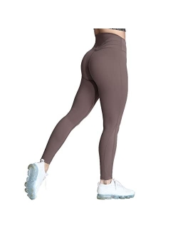 Aoxjox High Waisted Workout Leggings for Women Compression Tummy Control Trinity Buttery Soft Yoga Pants 27"