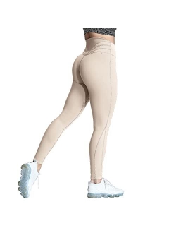 Aoxjox High Waisted Workout Leggings for Women Compression Tummy Control Trinity Buttery Soft Yoga Pants 27"