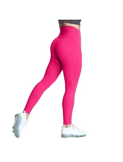 Aoxjox High Waisted Workout Leggings for Women Compression Tummy Control Trinity Buttery Soft Yoga Pants 27"