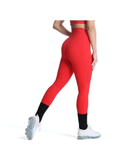 Aoxjox High Waisted Workout Leggings for Women Compression Tummy Control Trinity Buttery Soft Yoga Pants 27"