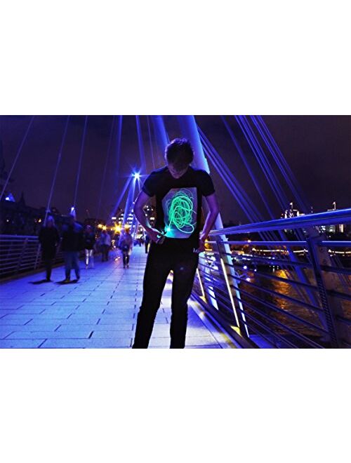 Illuminated Apparel Interactive Glow in The Dark T-Shirt - Fun for Birthday Parties & Festivals