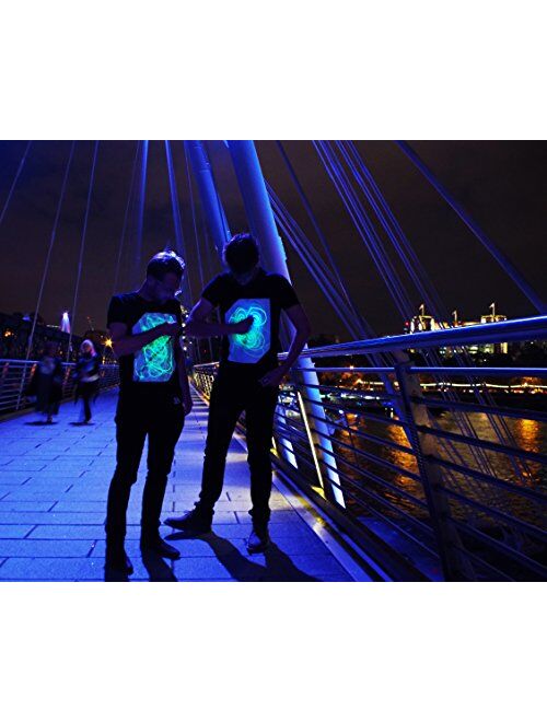 Illuminated Apparel Interactive Glow in The Dark T-Shirt - Fun for Birthday Parties & Festivals