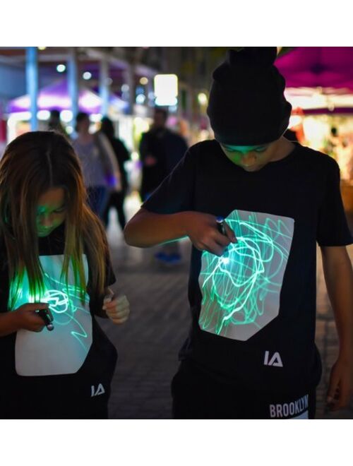 Illuminated Apparel Interactive Glow in The Dark T-Shirt - Fun for Birthday Parties & Festivals