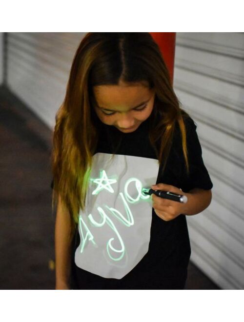 Illuminated Apparel Interactive Glow in The Dark T-Shirt - Fun for Birthday Parties & Festivals