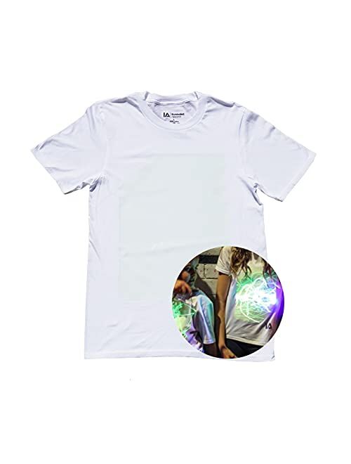 Illuminated Apparel Interactive Glow in The Dark T-Shirt - Fun for Birthday Parties & Festivals