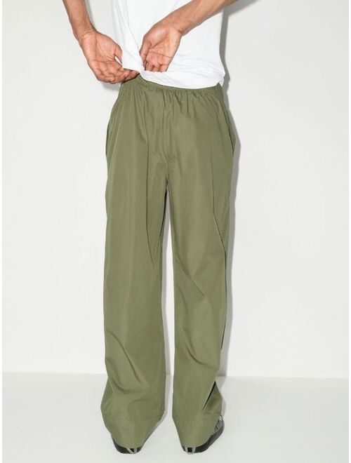 TEKLA straight-leg cotton trousers