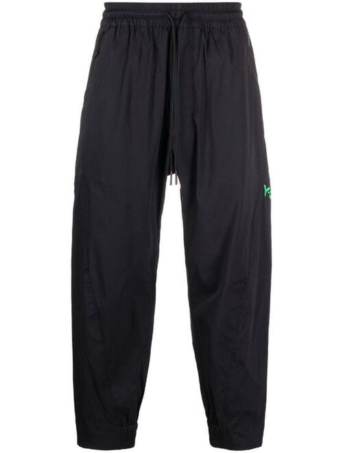 Y-3 logo-print tapered track pants