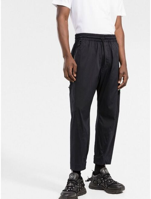 Y-3 logo-print tapered track pants