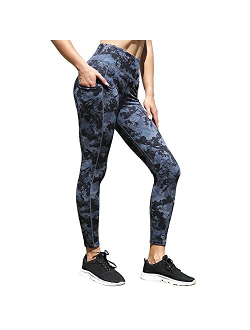 Buy Houmous Women's High Waisted Pattern Yoga Pants 7/8 Length Leggings ...