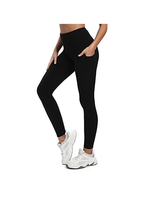 Houmous Women's High Waisted Pattern Yoga Pants 7/8 Length Leggings with Pocket